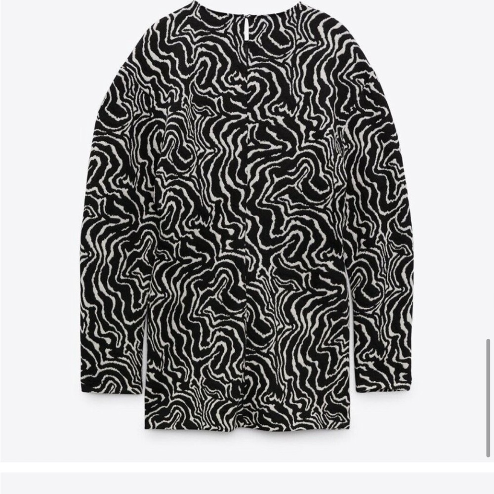 ZARA LONGLINE JACQUARD TOP